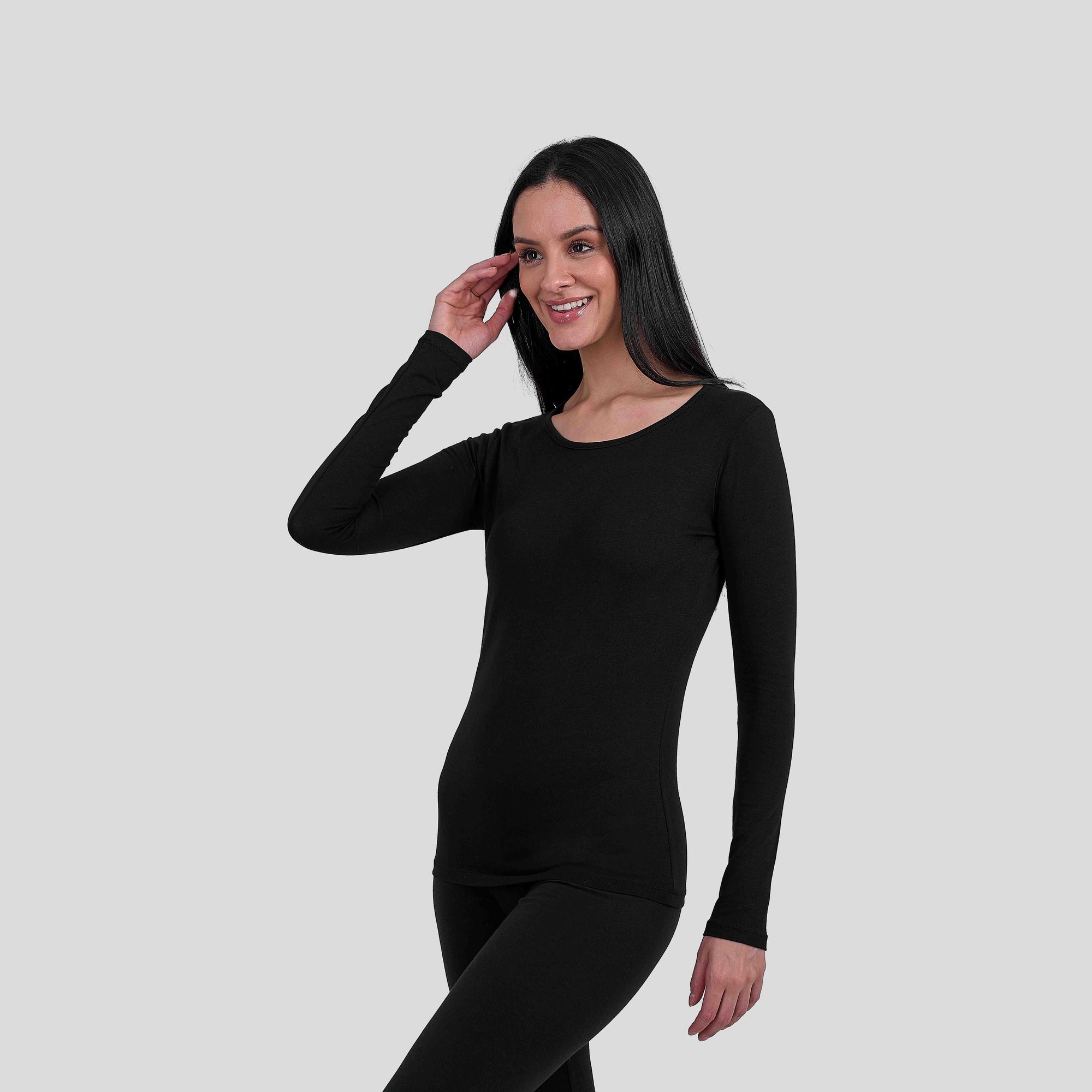 Long Sleeve Top-Round Neck- ( Dice ) ٣ قطع