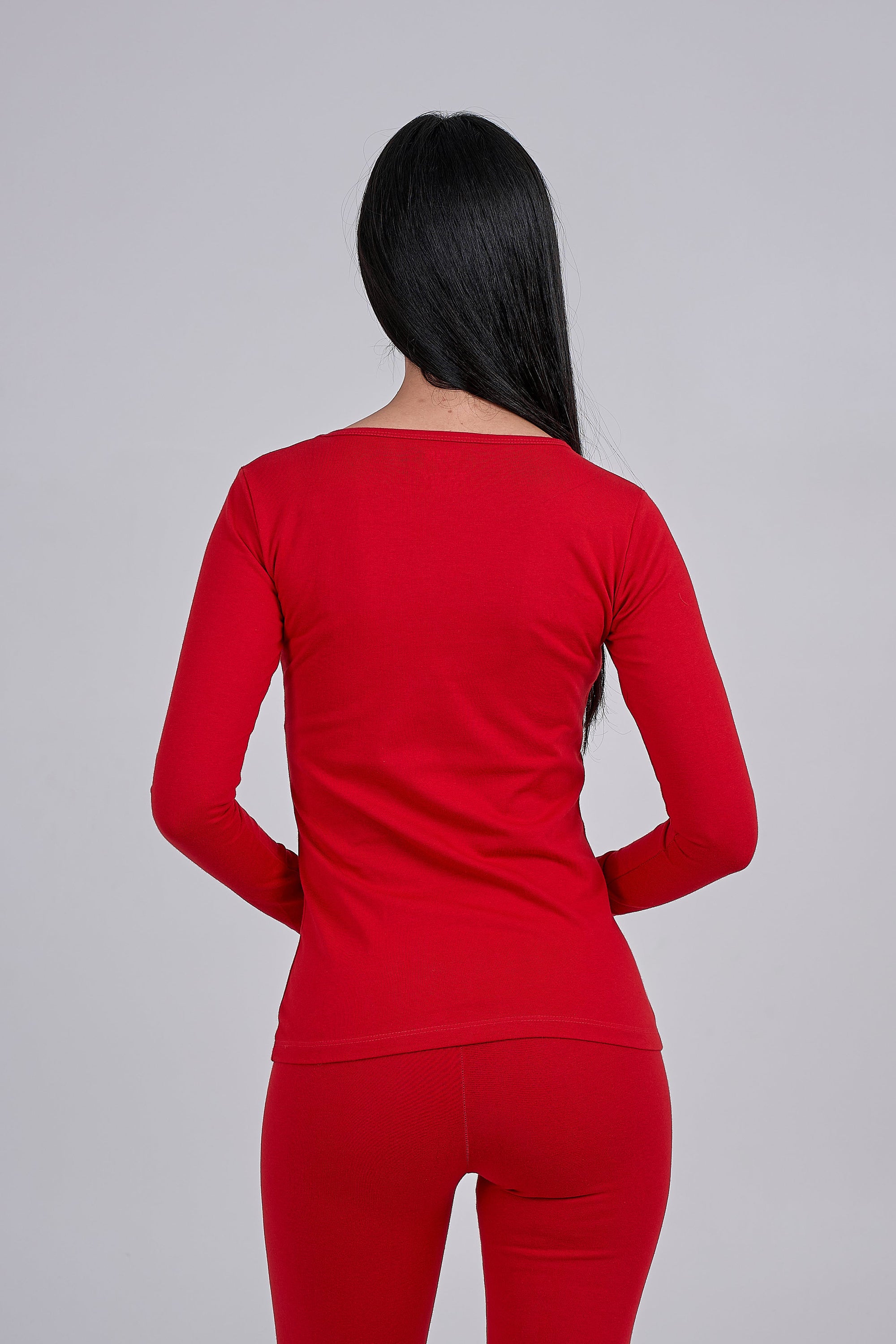 Long Sleeve Top-Round Neck- ( Dice ) ٣ قطع