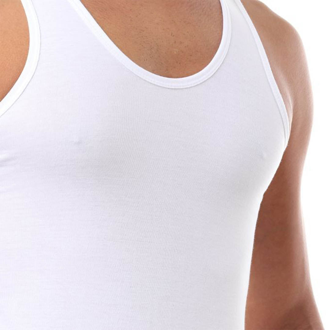 فانلة حمالة رجالي أبيض ( Cottonil )  ٣ قطع