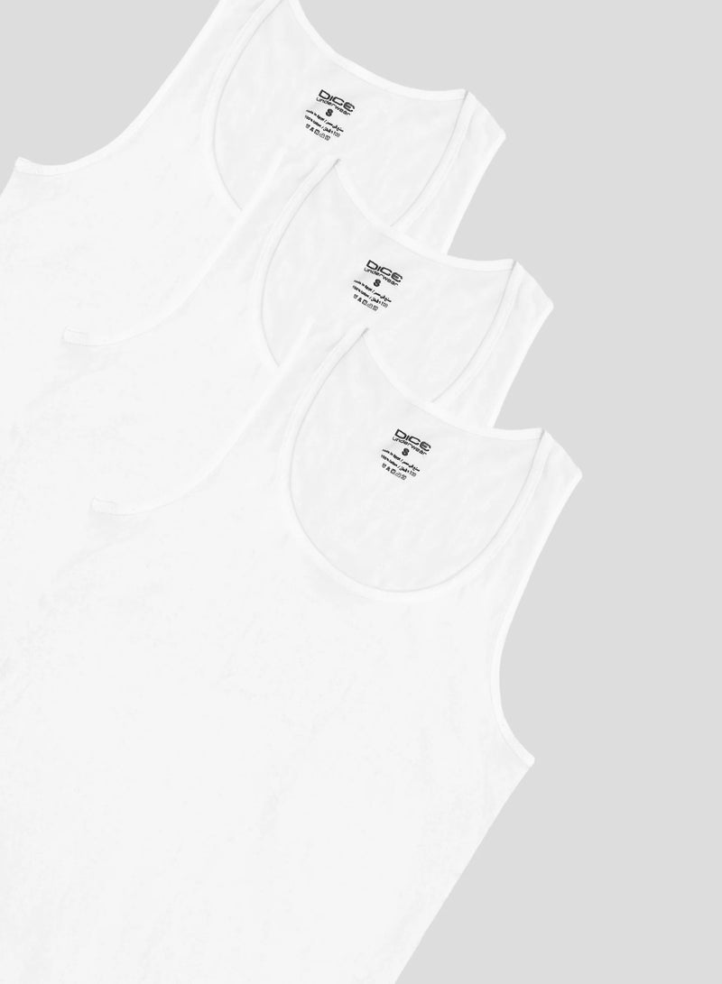 بوكسر سادة رجالي (Dice)٣ قطع + فانلة حمالة ابيض رجالي(Dice)٣ قطع