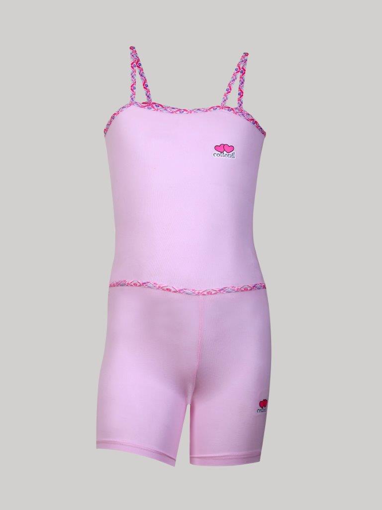 طقم بناتي هارت توب و شورت (Cottonil)