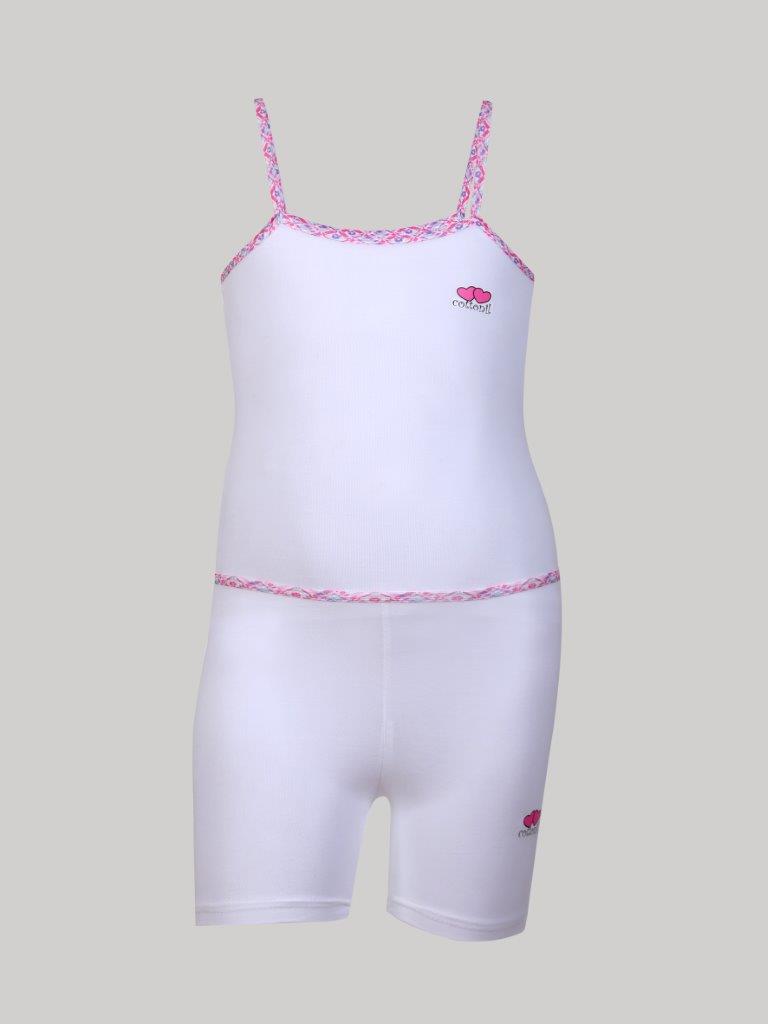 طقم بناتي هارت توب و شورت (Cottonil)
