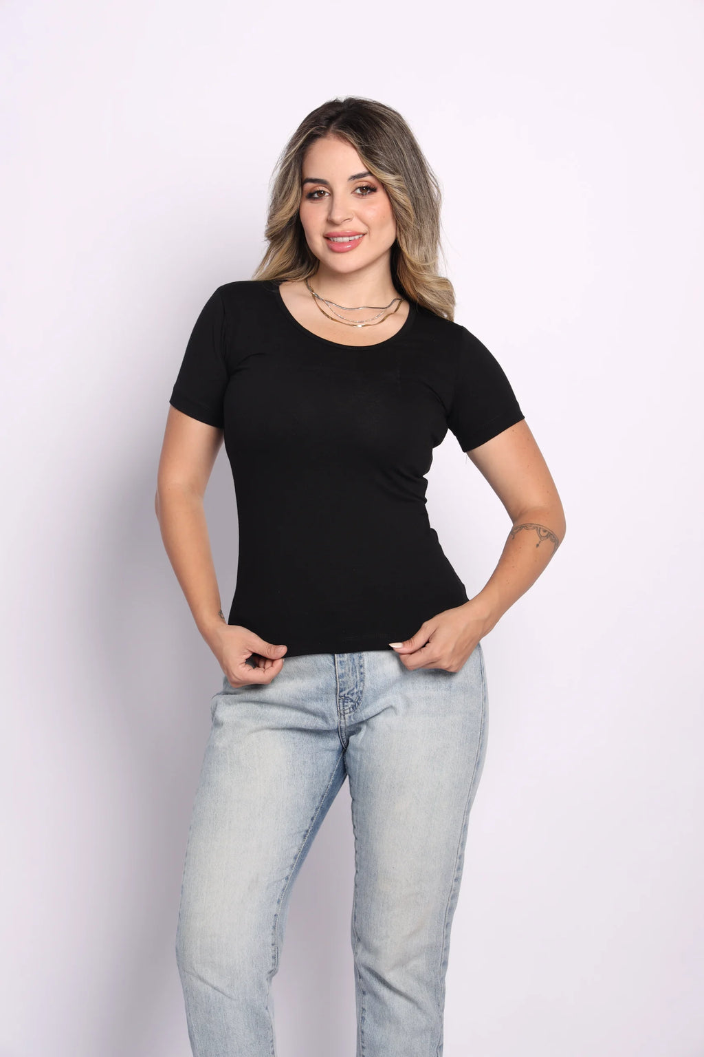 Half Sleeve Top - blanc