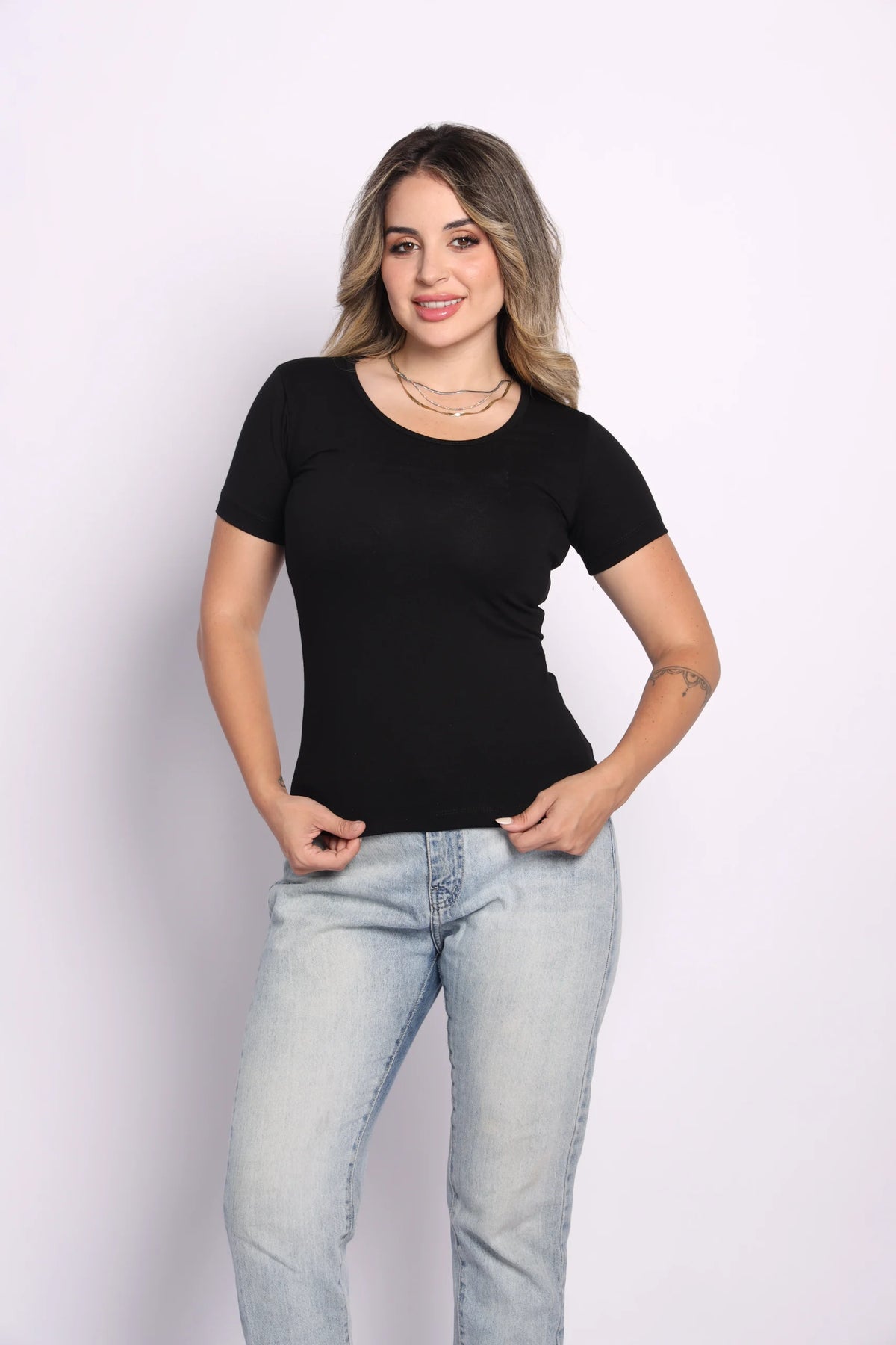 Half Sleeve Top - blanc