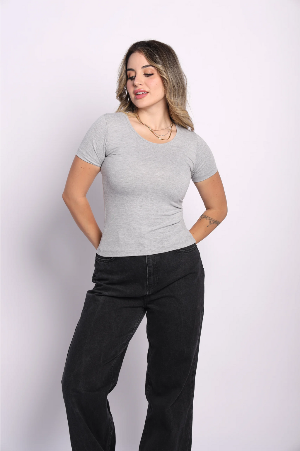 Half Sleeve Top - blanc