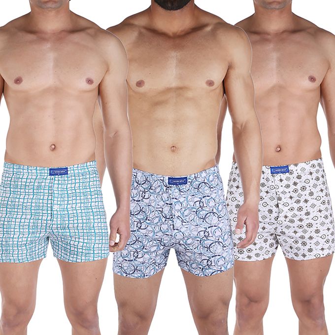 بوكسر رجالى مطبوع(Cottonil)٣ قطع