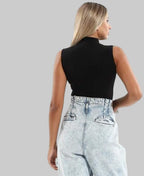 Hiigh Neck Cut top  - Cottonil Womens