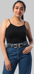 Cottonil Stretch Plain Spaghetti Top