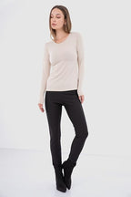 Long Sleeves Round-Neck Solid (Carina)