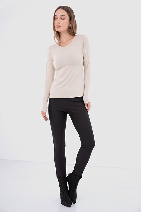 Long Sleeves Round-Neck Solid (Carina)