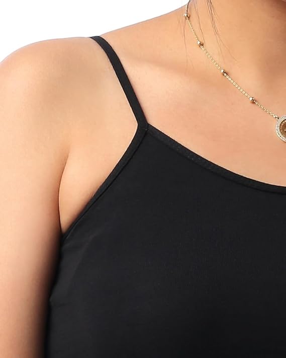 Cottonil Stretch Plain Spaghetti Top