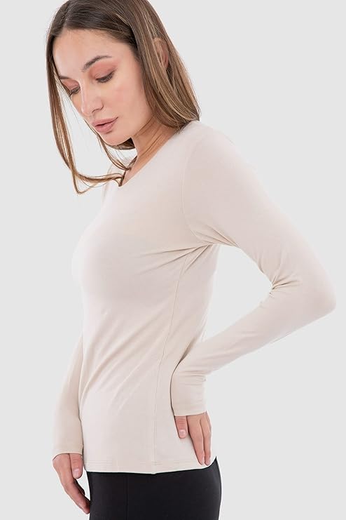 Long Sleeves Round-Neck Solid (Carina)