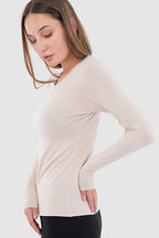 Long Sleeves Round-Neck Solid (Carina)
