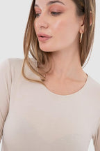 Long Sleeves Round-Neck Solid (Carina)