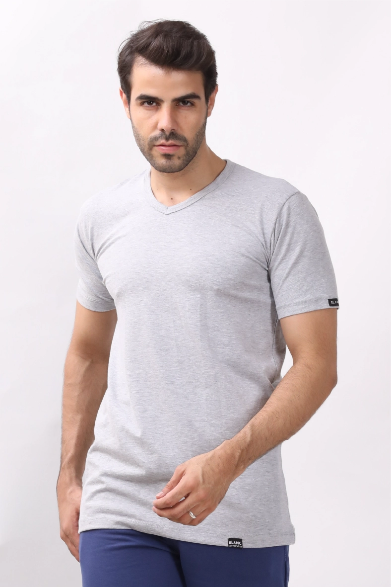 Half Sleeve Lycra V - Blanc