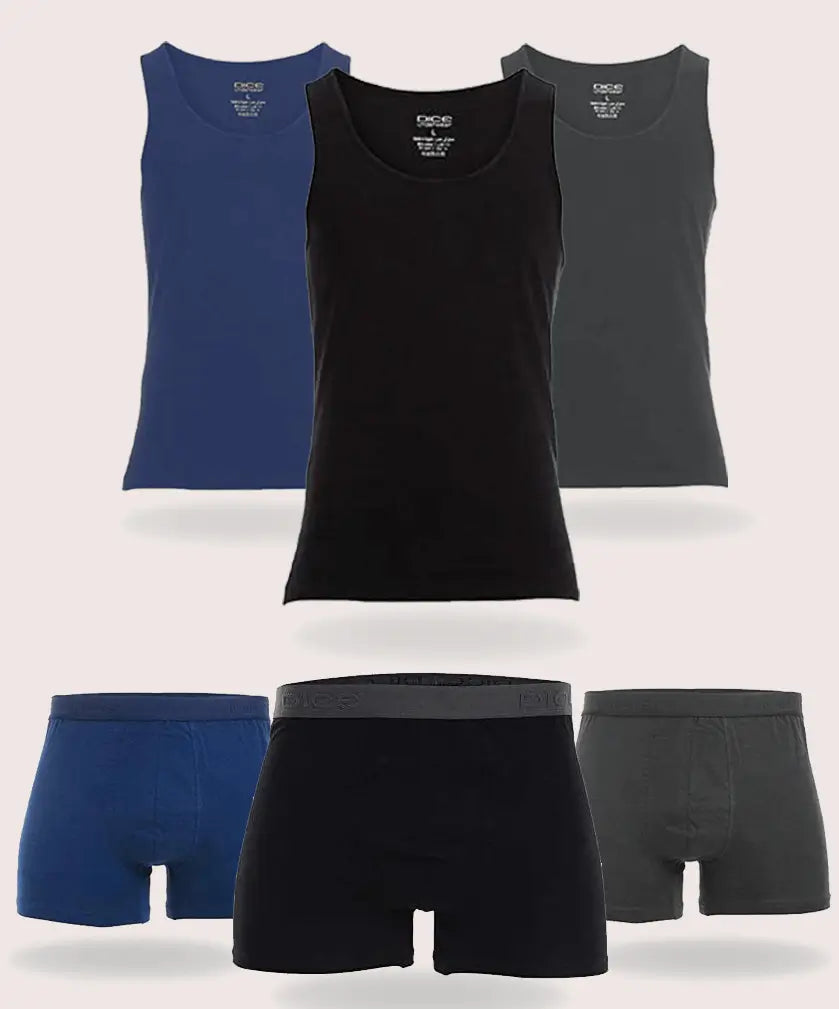 طقم فانلة و بوكسر ساده(Dice)