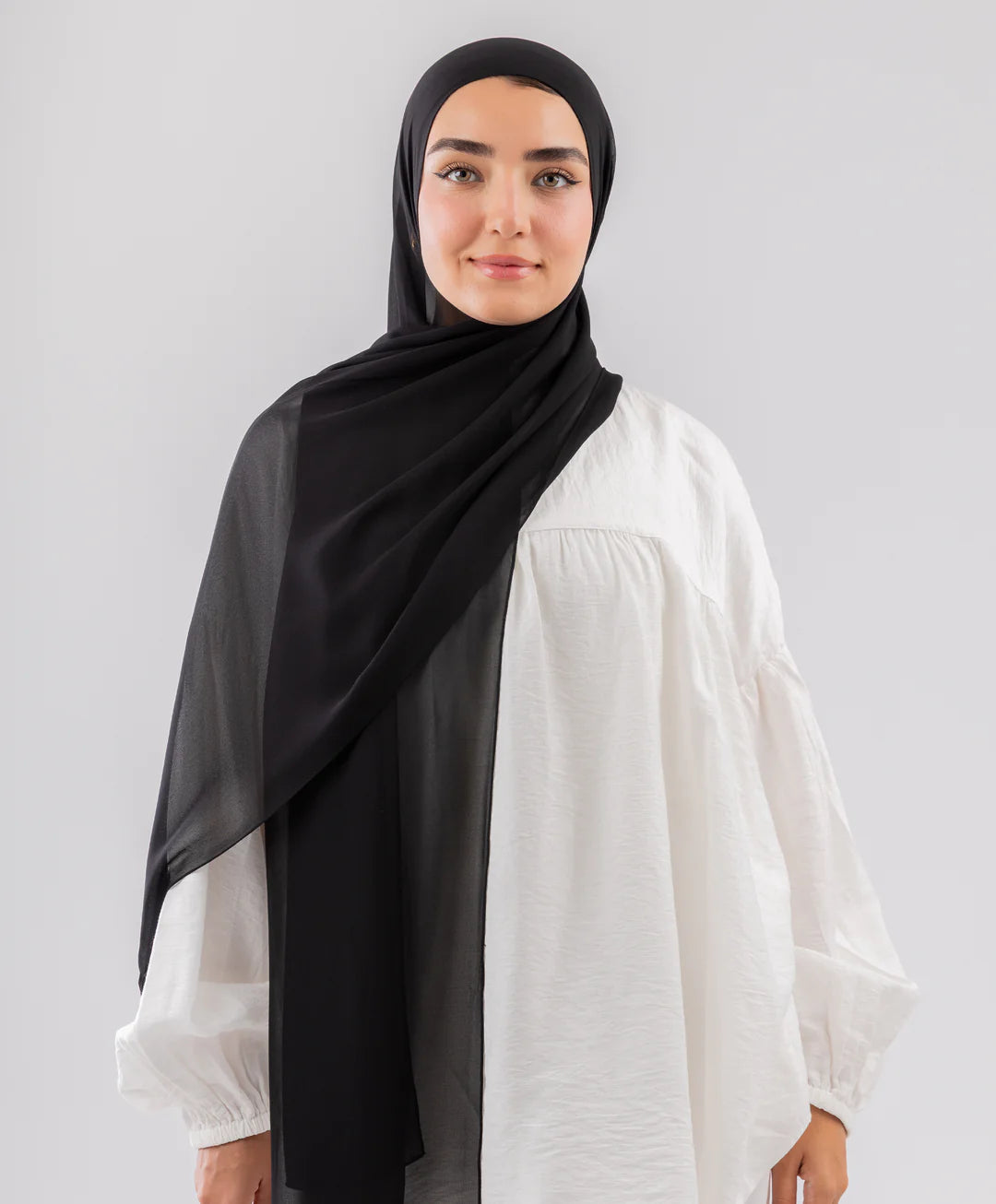 طرحة شيفون (مقاس صغير) - (le voile)  ٣ قطع