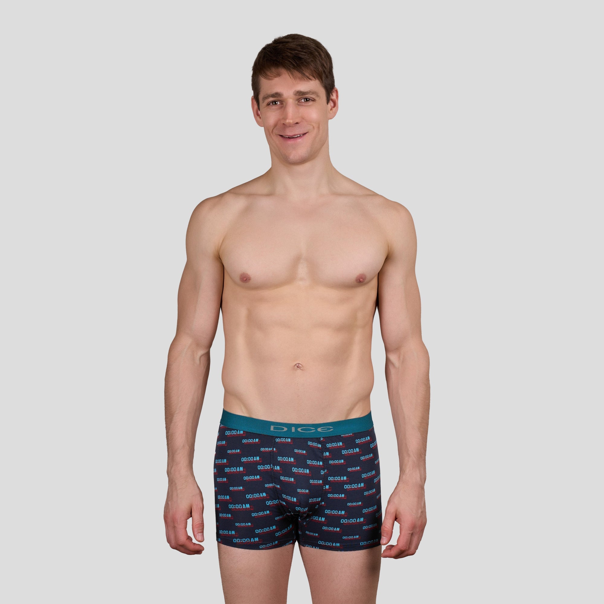 بوكسر مطبوع رجالي(Dice)٣ قطع + فانلة نص كم راوند ٣ قطع رجالي(Dice)