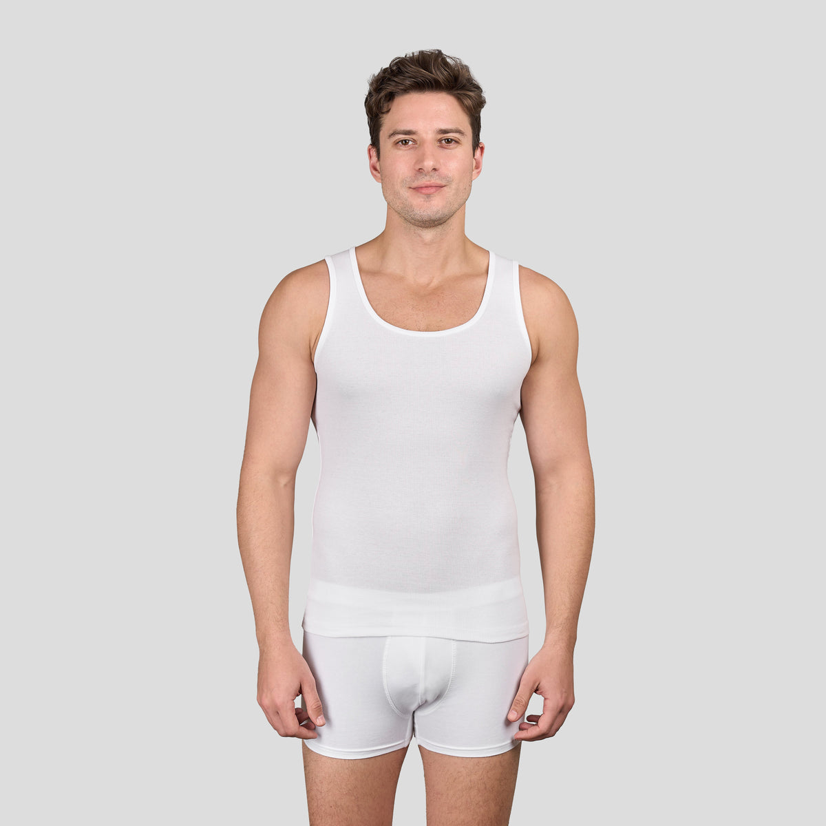 فانلة حمالة رجالي أبيض (Dice)٣ قطع