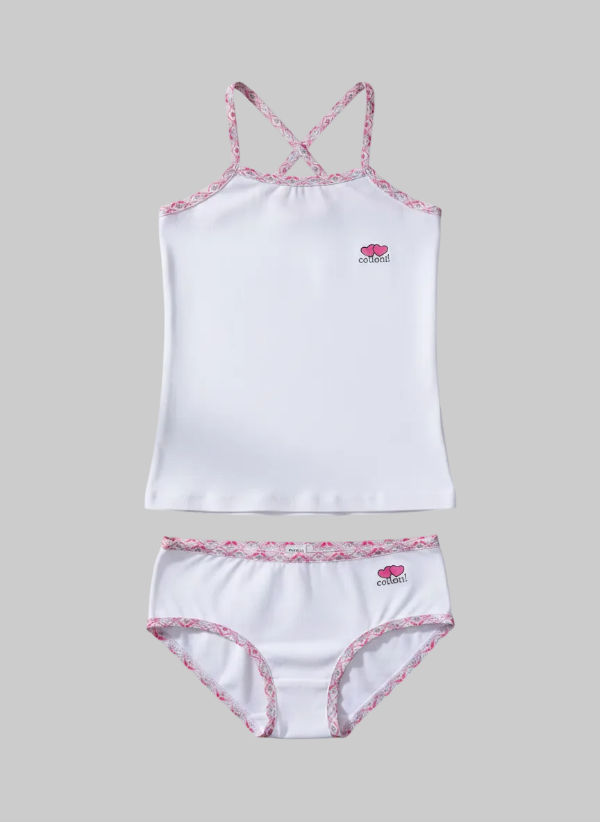 طقم بناتي توب و بانتي