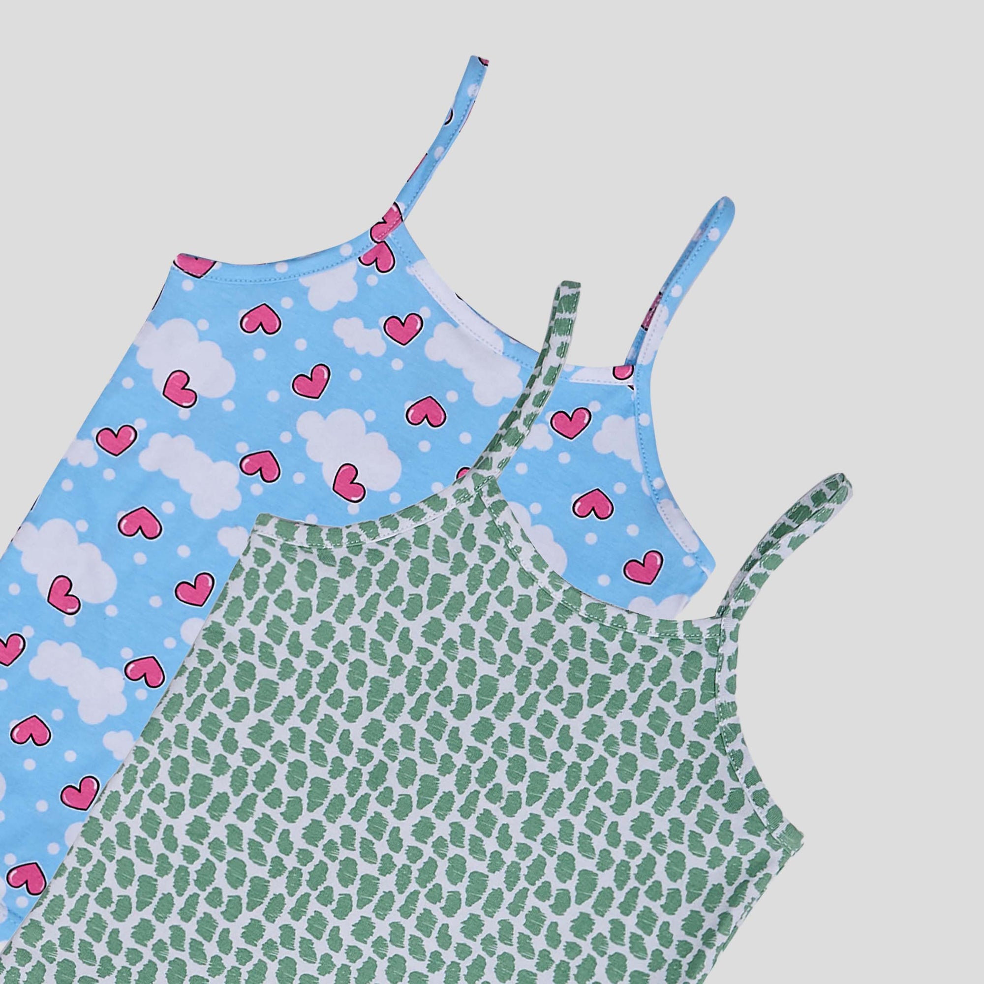 printed Tank Top girls - ( Dice )  ٣ قطع