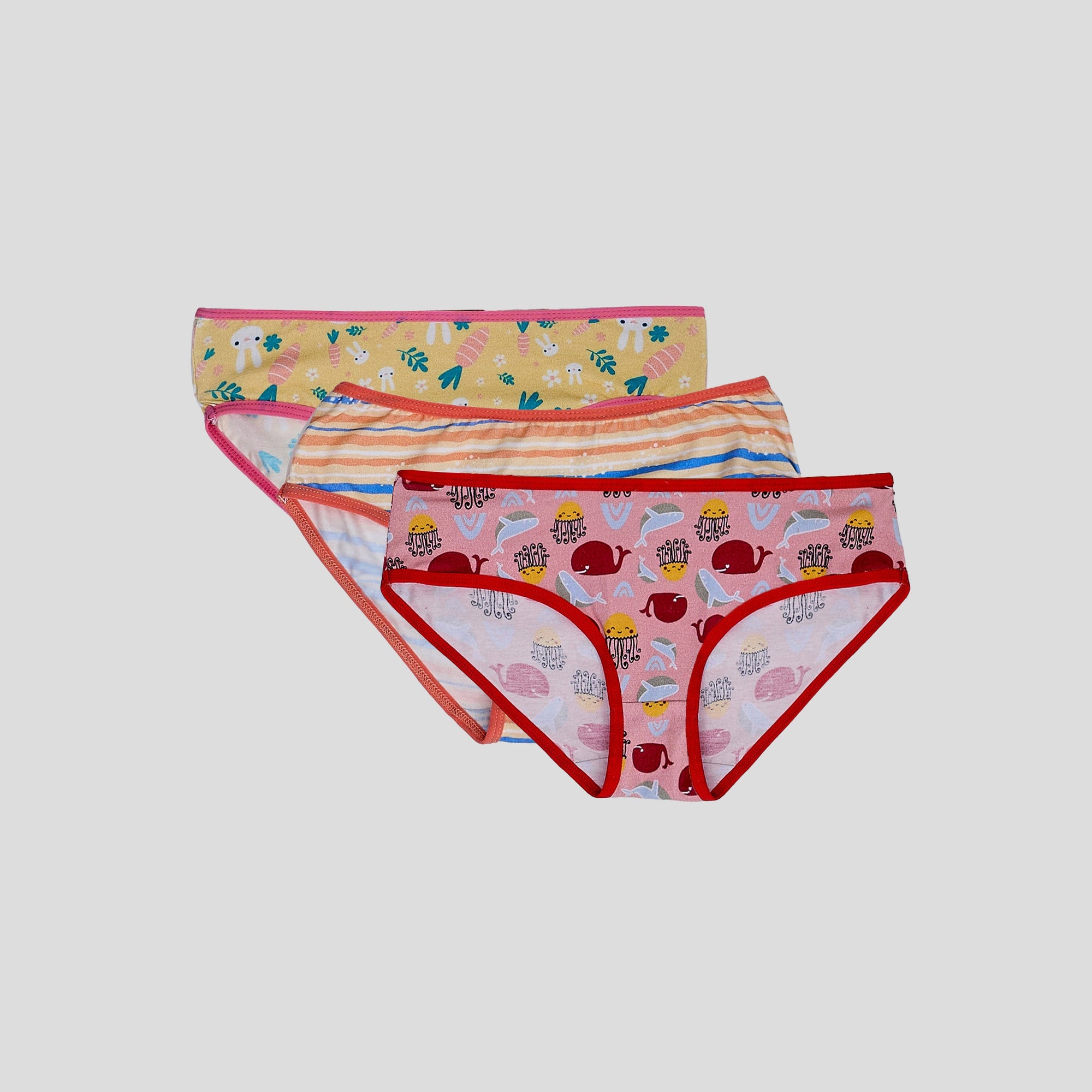 Printed Panties girls - ( Dice )  ٣ قطع