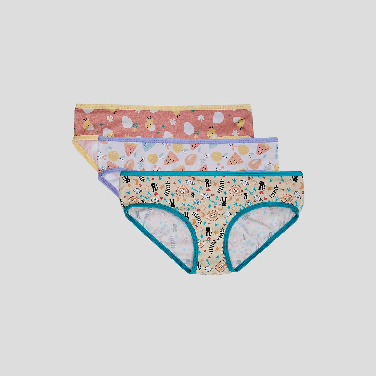 Printed Panties girls - ( Dice )  ٣ قطع