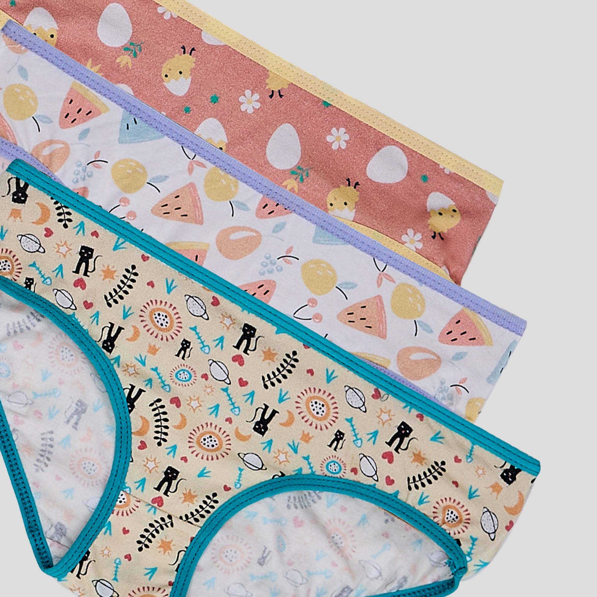 Printed Panties girls - ( Dice )  ٣ قطع