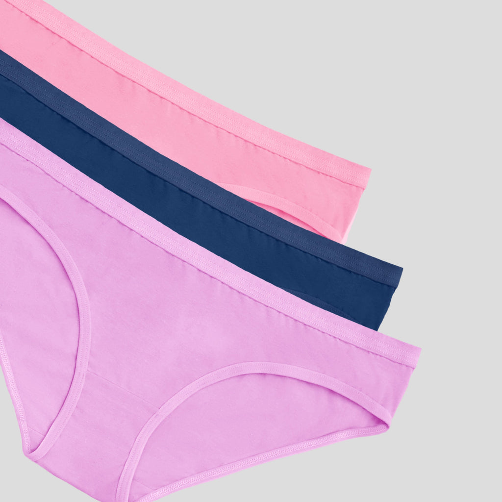 women Plain Bikini Underwear- Dice ٣ قطع