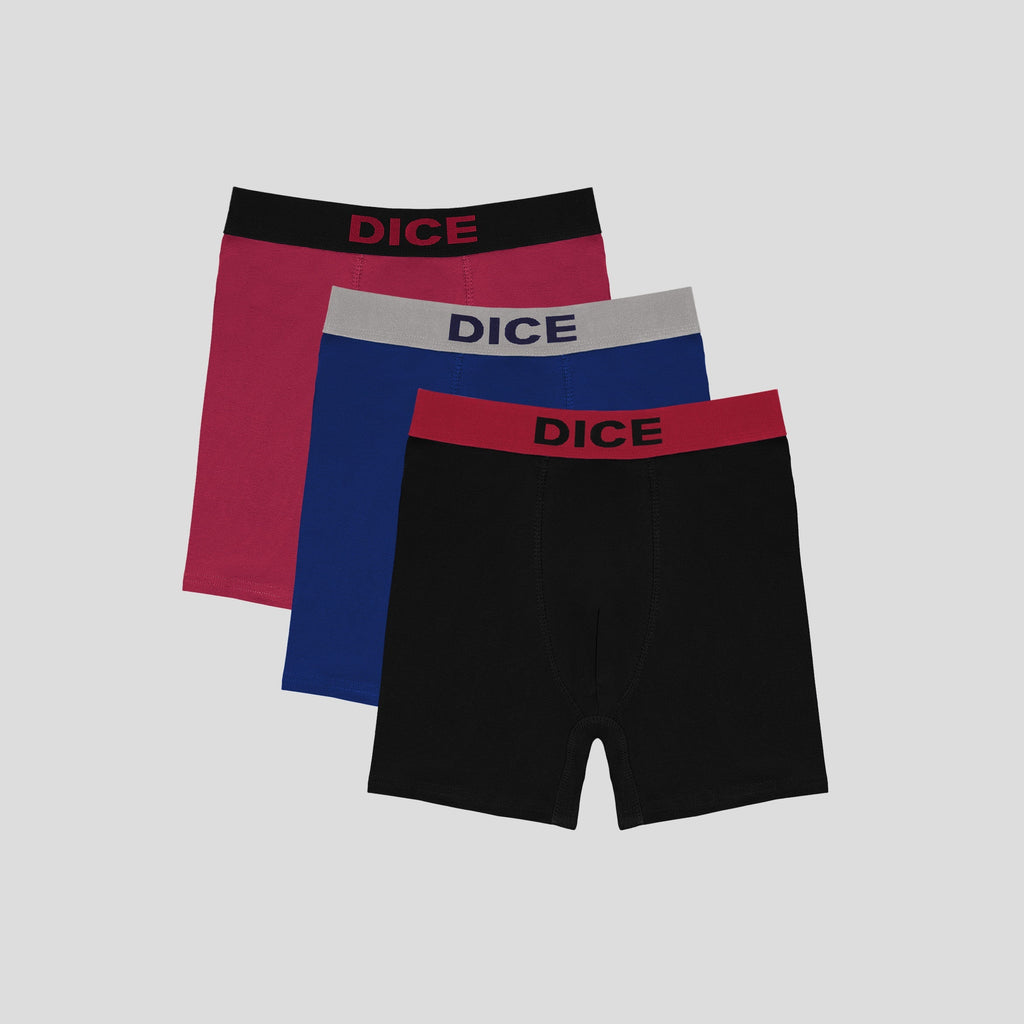 بوكسر طويل سادة رجالي(Dice)٣ قطع