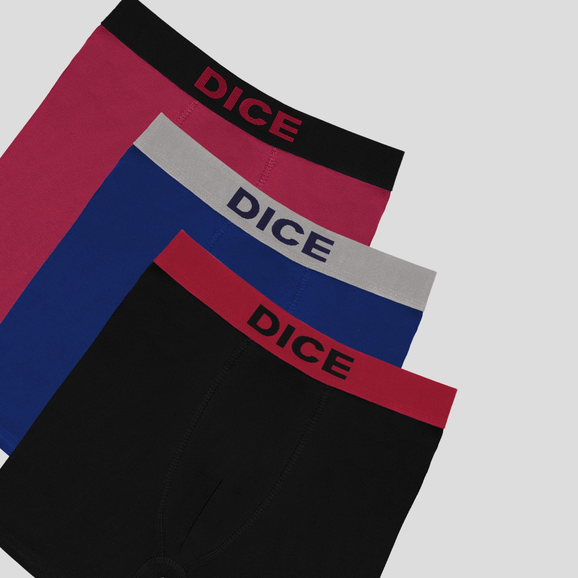 بوكسر طويل سادة رجالي ( Dice )  ٣ قطع