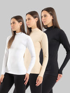 High Neck Long Sleeve Cotton Top (Carina)