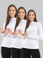 High Neck Long Sleeve Cotton Top (Carina)