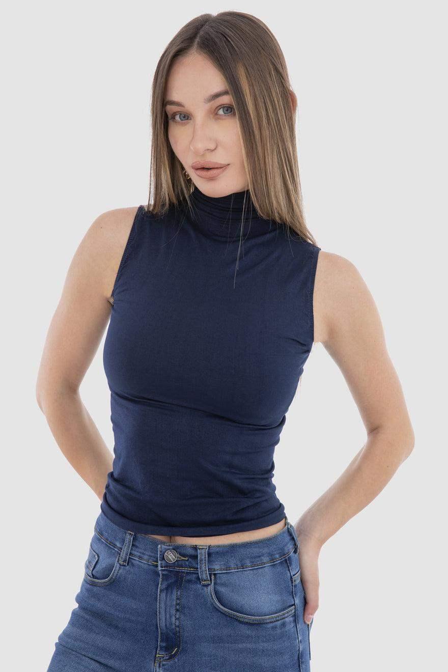 High Neck Sleeveless Top (Carina)