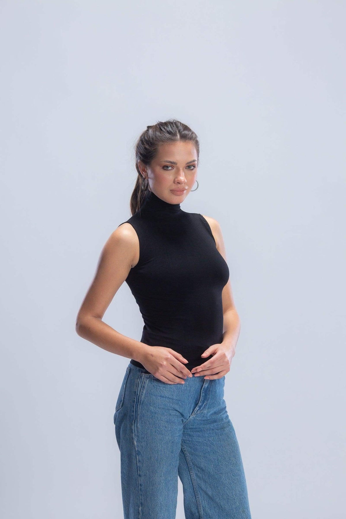 High Neck Sleeveless Top (Carina)