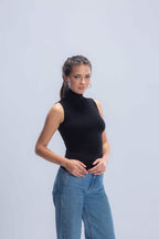 High Neck Sleeveless Top (Carina)