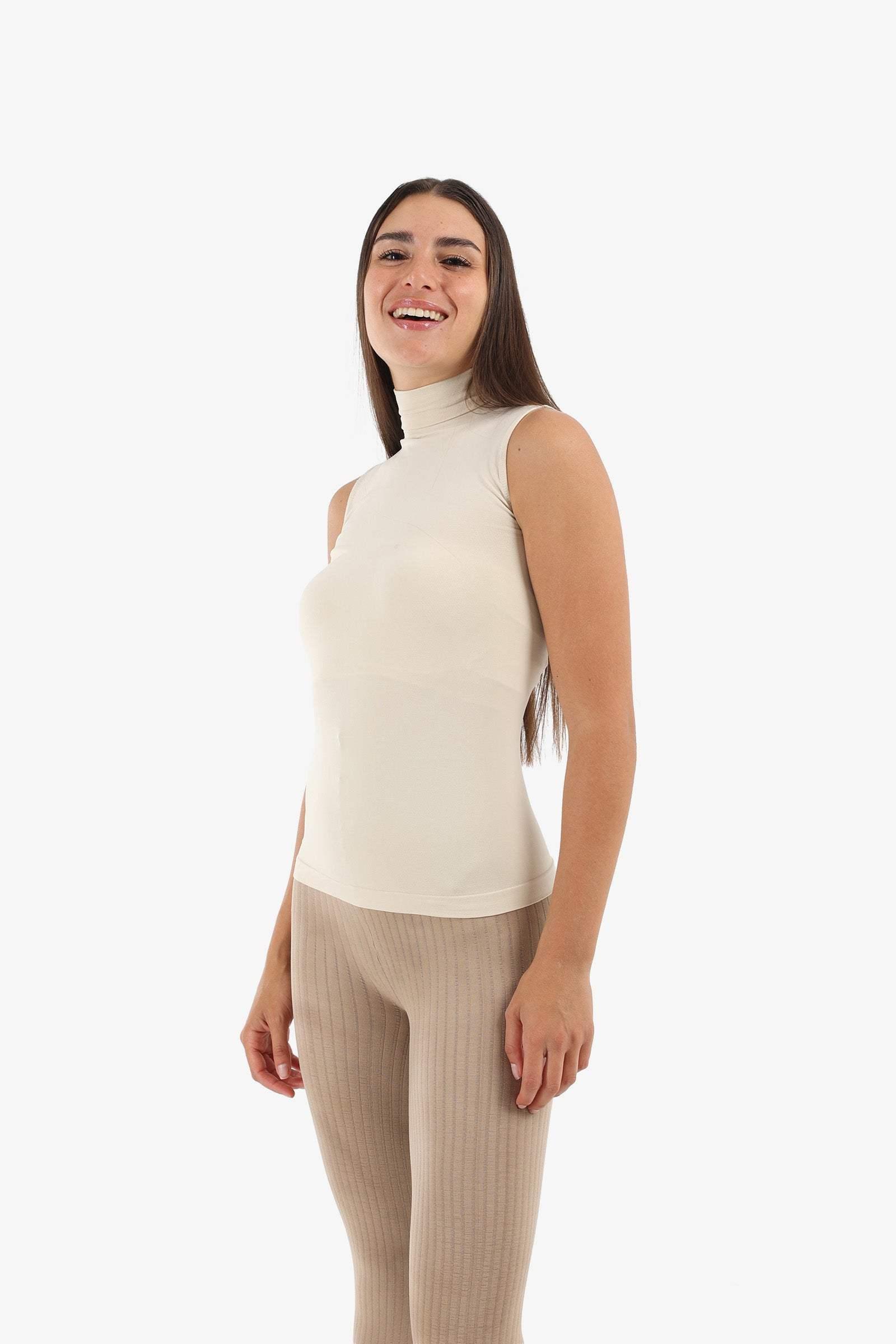 High Neck Sleeveless Top (Carina)