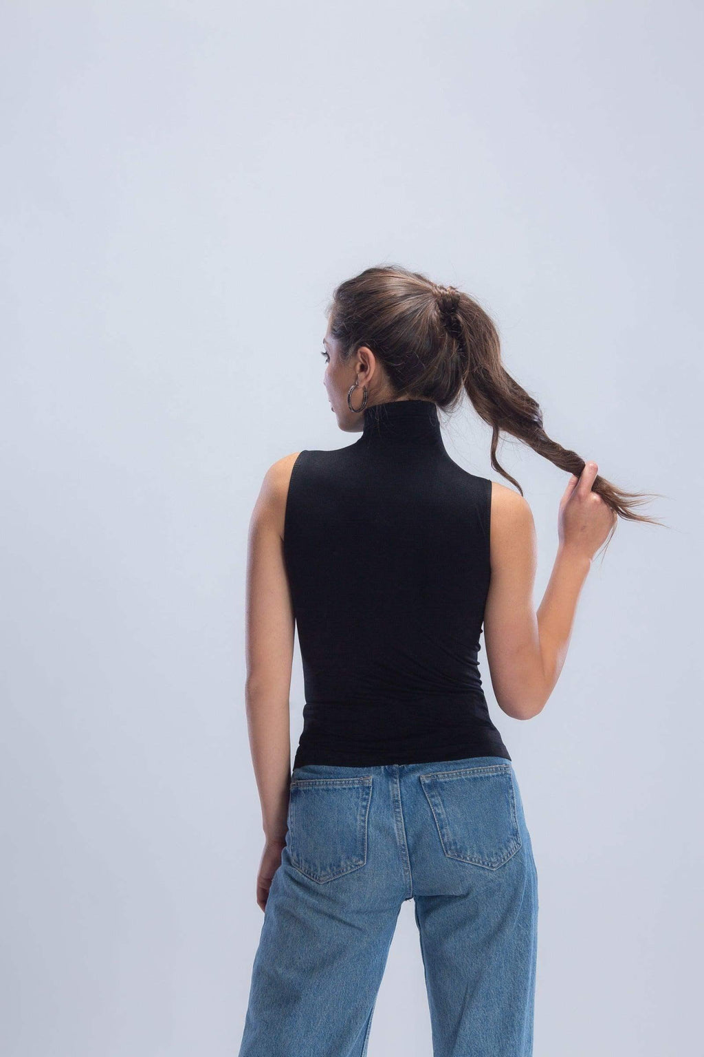 High Neck Sleeveless Top (Carina)