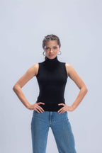 High Neck Sleeveless Top (Carina)