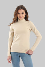 High Neck Long Sleeve Cotton Top (Carina)