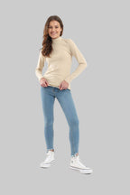 High Neck Long Sleeve Cotton Top (Carina)