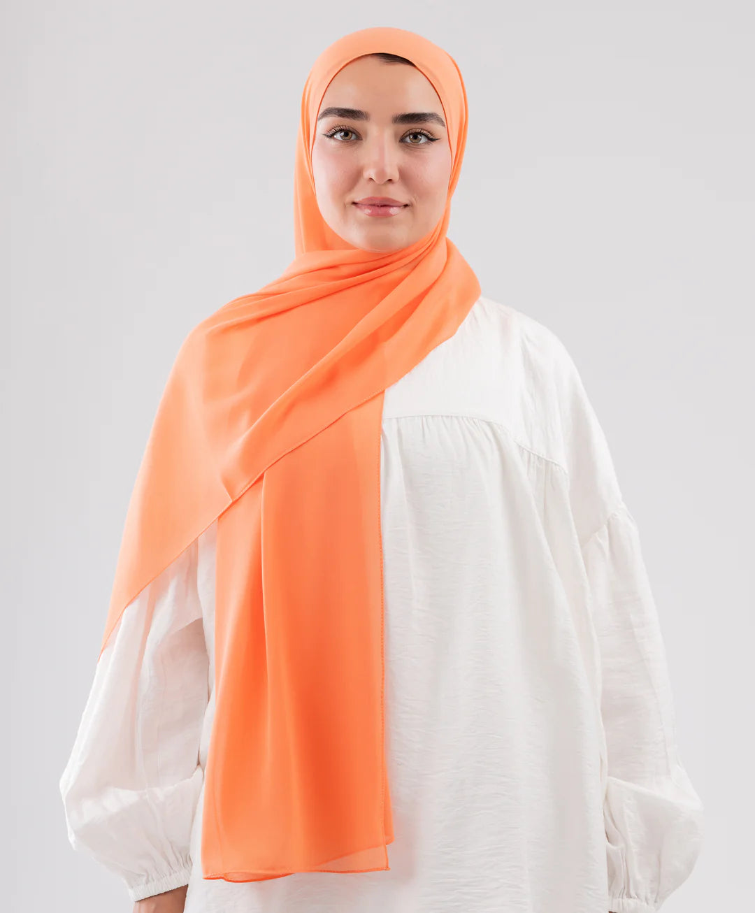 طرحة شيفون (مقاس صغير) - (le voile)  ٣ قطع