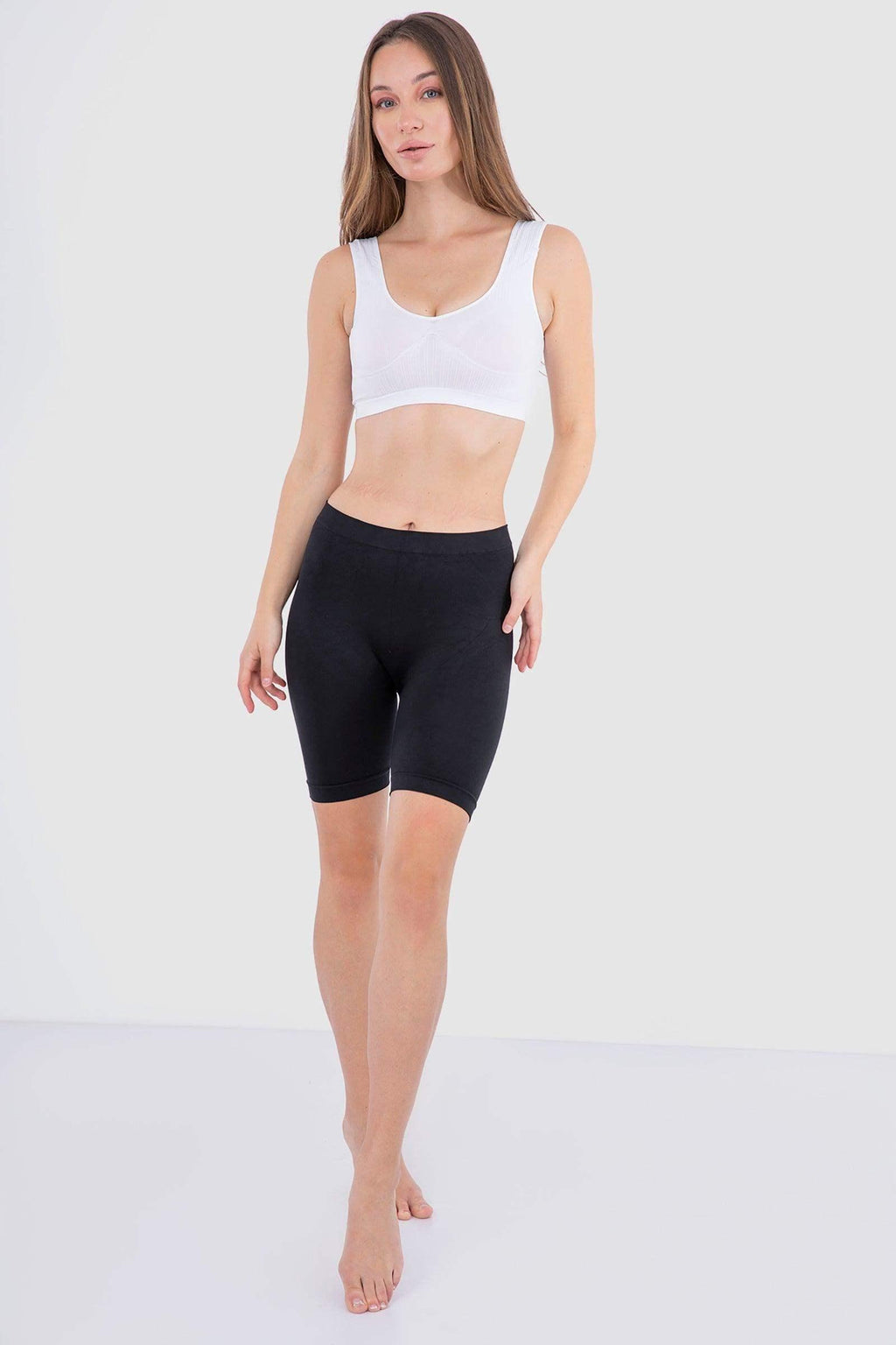 Microfiber Mid Thigh Shorts (Carina)