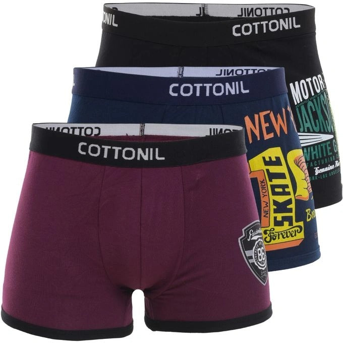 بوكسر ريلاكس رجالي - ( Cottonil )  ٣ قطع