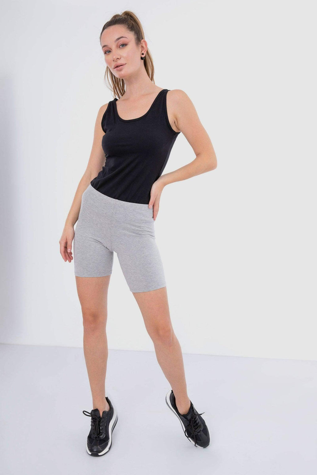 Slim Fit Cotton Leggings Short (Carina)