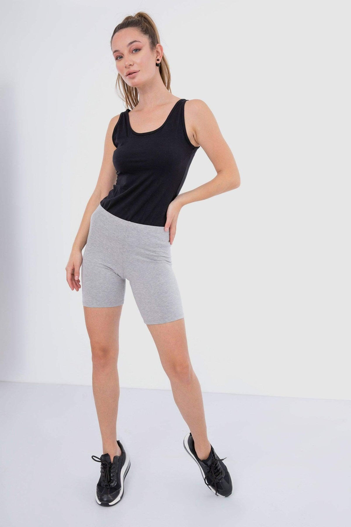 Slim Fit Cotton Leggings Short (Carina)