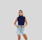 Hiigh Neck Cut top  - Cottonil Womens