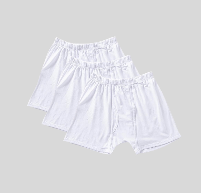 (Cottonil) ٣قطع شورت رجالي بيضاء