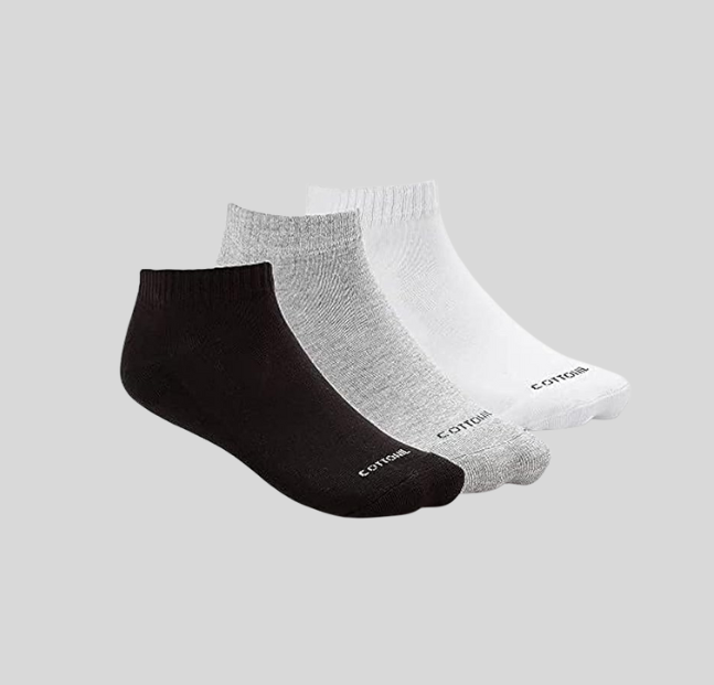 بوكسر سادة رجالي (Dice)٣ قطع + 3 pieces Mini Socket Socks - (Cottonil)