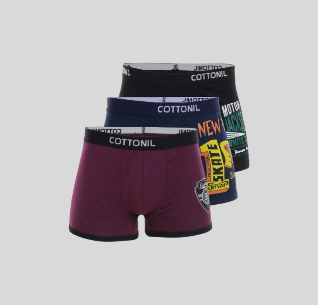بوكسر ريلاكس رجالي(Cottonil)٣ قطع